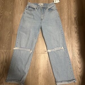 BNWT Abercrombie and Fitch 90’s Relaxed High Rise Curve Love jeans
